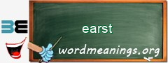 WordMeaning blackboard for earst
